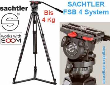 Sachtler System FSB 4 / 2 GS AL (0-4 kg+Stativ DA 75 L+Bodenspinne+Tasche)